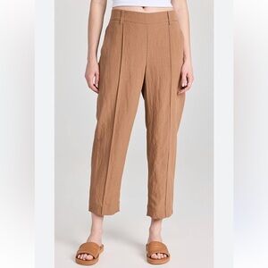 Vince Mid-Rise Pleat Front Pull On Pants Tan Color‎ Women’s Size Small